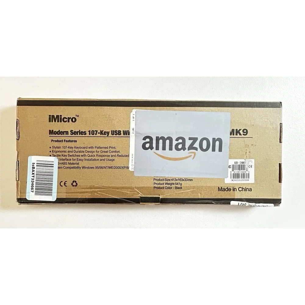 NEW! Modern Series USB Keyboard iMicro KB-IMK9 107-Key Wired (English)